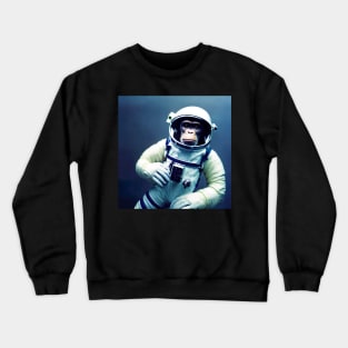 A chimpanzee astronaut Crewneck Sweatshirt